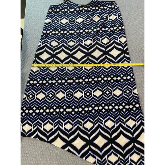 Lane Bryant 18 20 Dress Sleeveless Asymmetrical Hem Blue Chiffon - Picture 8 of 8